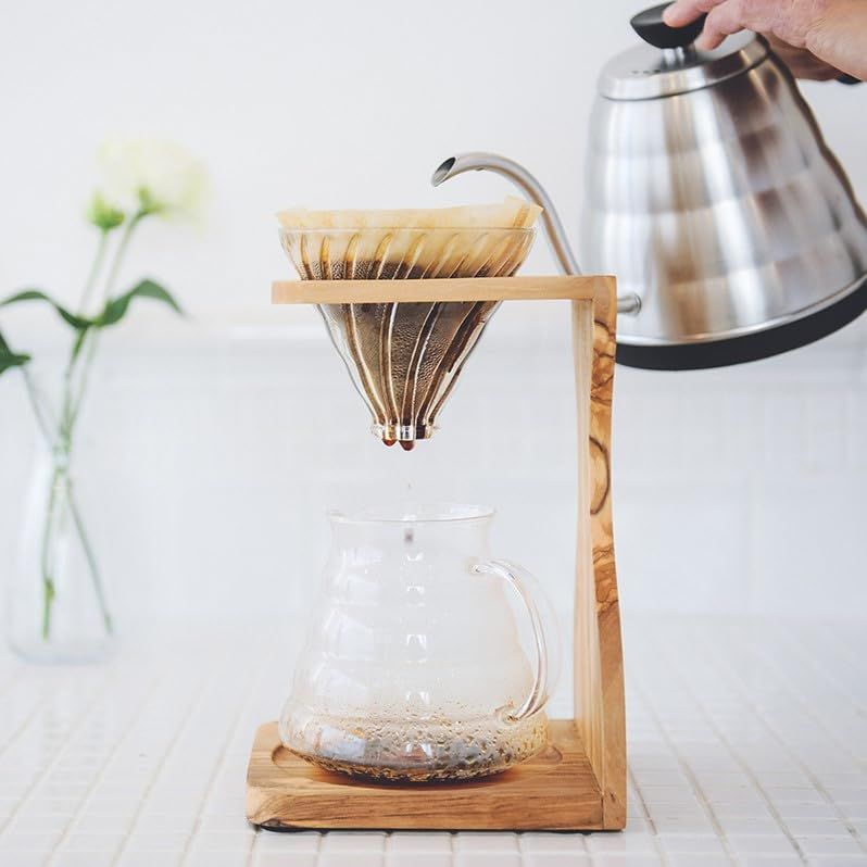 送料無料 HARIO ハリオ V60 オリーブウッドスタンドセット 1~4杯用 コーヒードリッパー プレゼント ギフト 贈り物 VSS-1206-OV