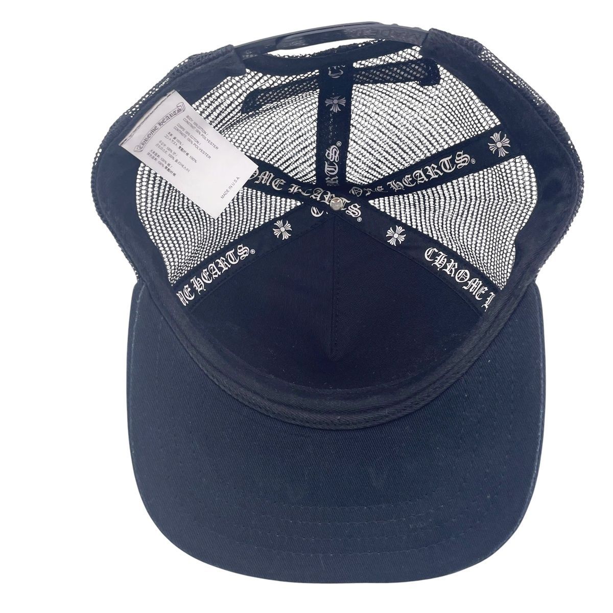 クロムハーツ FUCKトラッカーキャップ 帽子 シルバー メンズ 黒 chrome