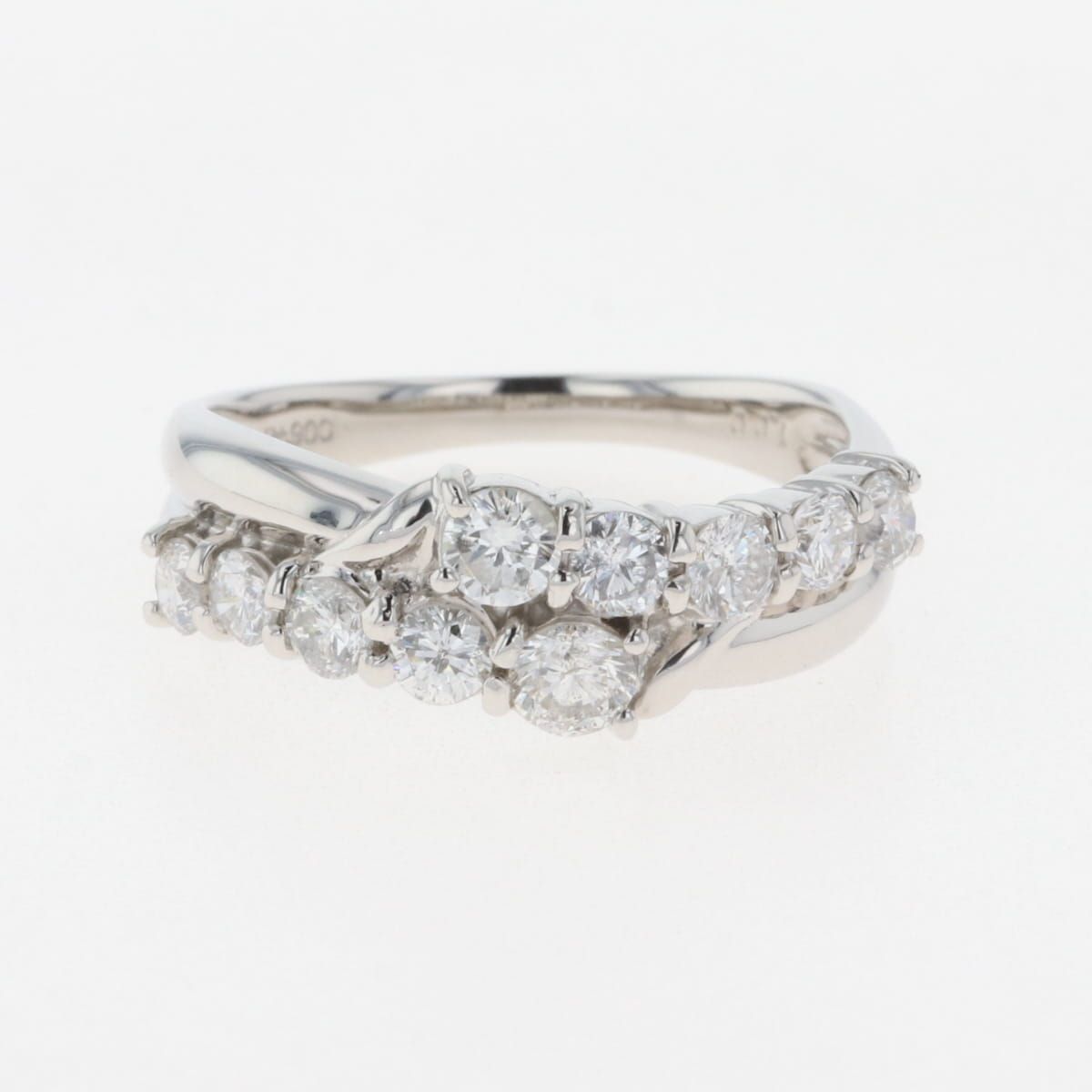 在庫一掃】 メレダイヤ デザインリング プラチナ 指輪 リング 16号  