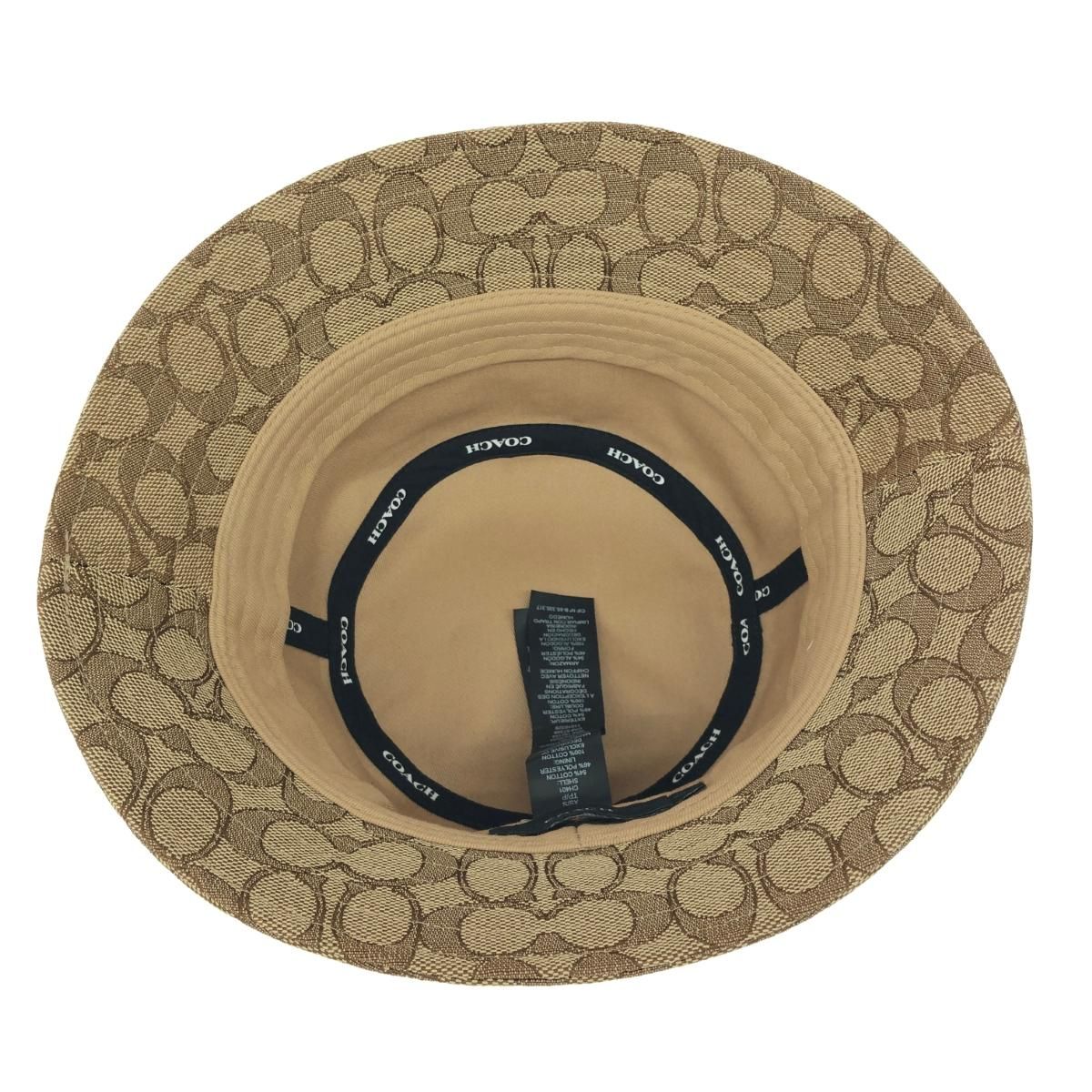 COACH コーチ バケットハット 表記サイズ:XS/S シグネチャー ベージュ