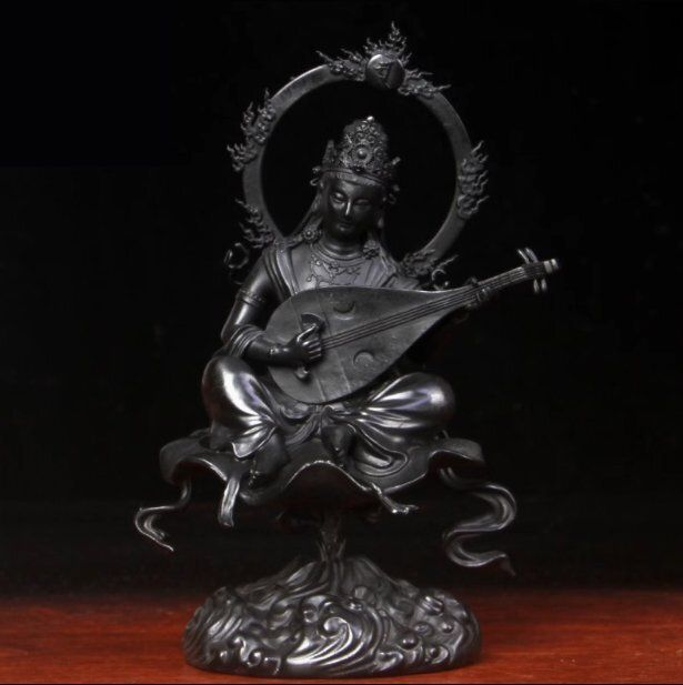 妙音弁財天 弁天様 弁財天 裸弁財天 木彫り 置物 七福神 神様 サラスバ