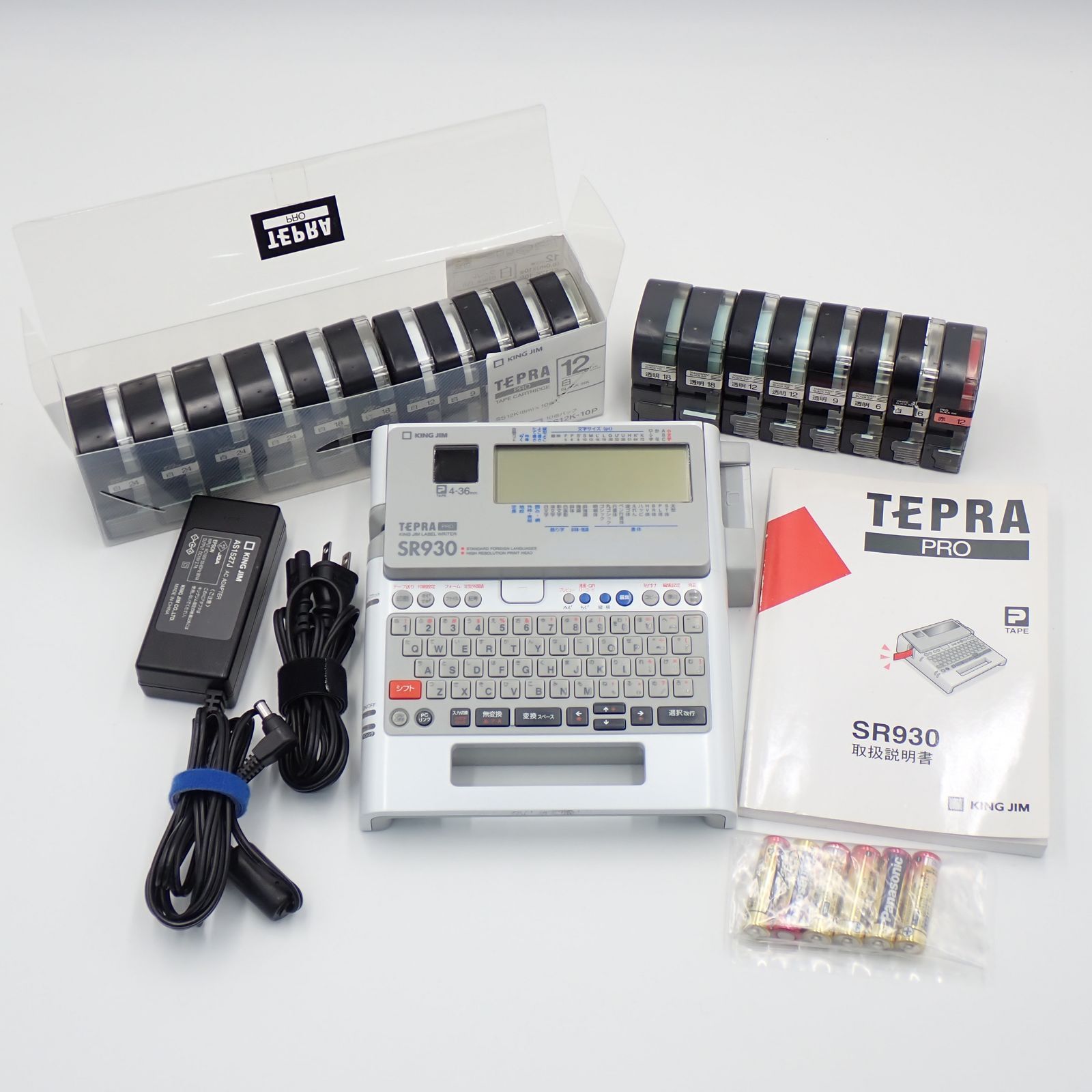 KING JIM キングジム TEPRA PRO テプラプロ SR930 ラベルライター テープ|電池|取説付き 動作 済み 14719
