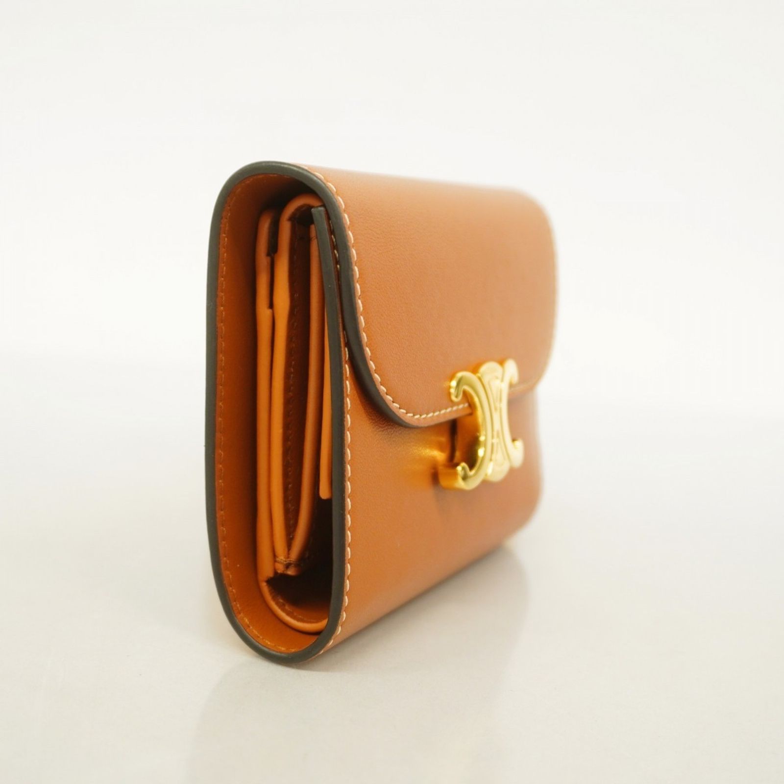 美品 セリーヌCELINE レザー トリオンフ 三つ折り財布 F・DS1293. CELINE セリーヌ 財布 レディース ブランド トリオンフ 三つ折り