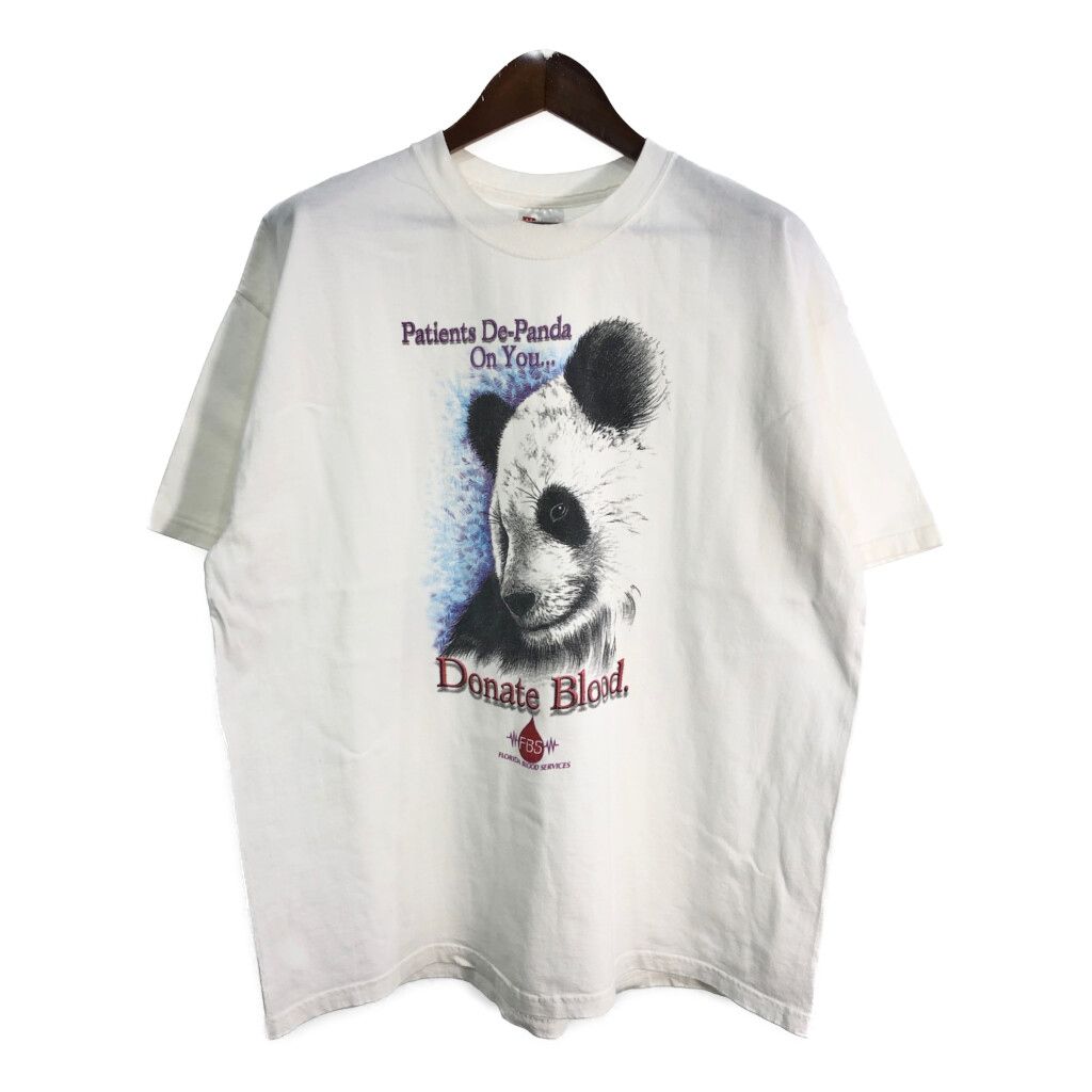 90年代 Hanes ヘインズ アニマルプリント パンダ 半袖Tシャツ