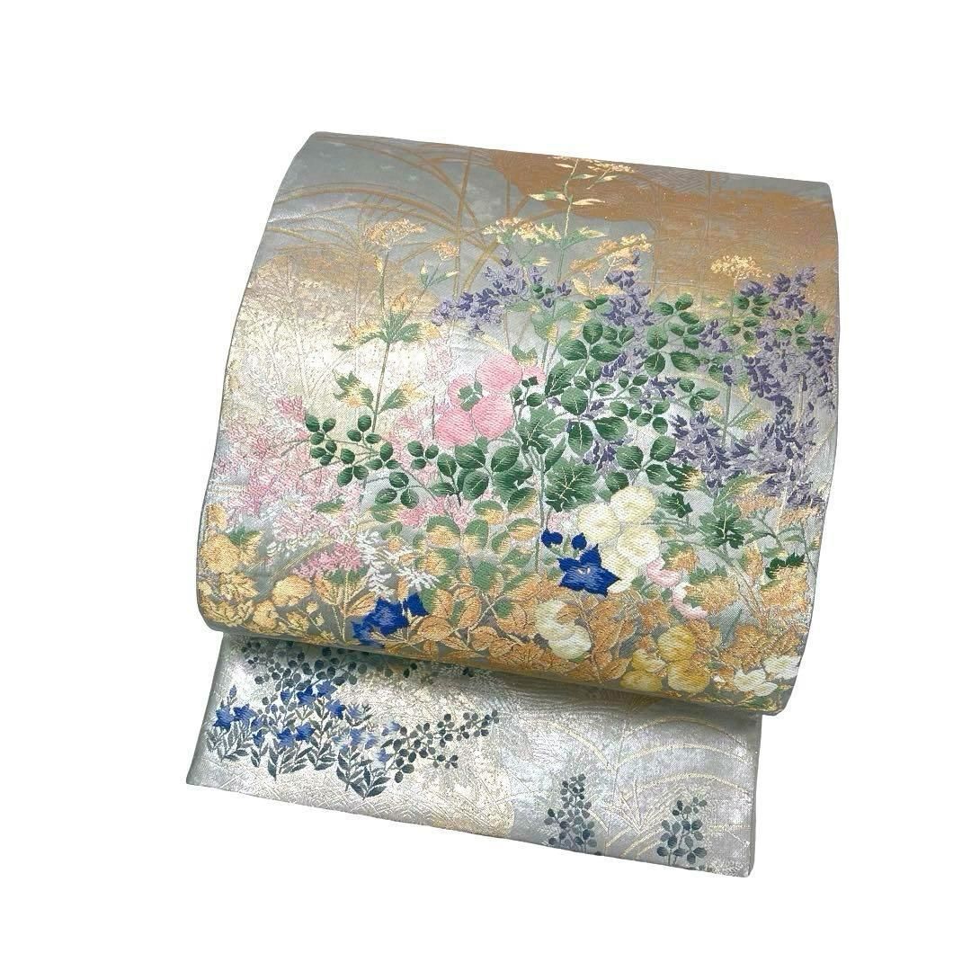 亀甲に花模様が可愛らしいだらりの帯 亀甲に花模様が可愛らしいだらりの帯
