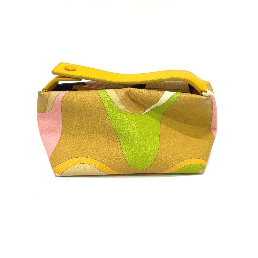 エミリオプッチ ミニハンドバッグ ポーチ キャンバス マルチカラー総柄 EMILIO PUCCI エミリオ プッチ ハンドバッグ ミニ トートバッグ
