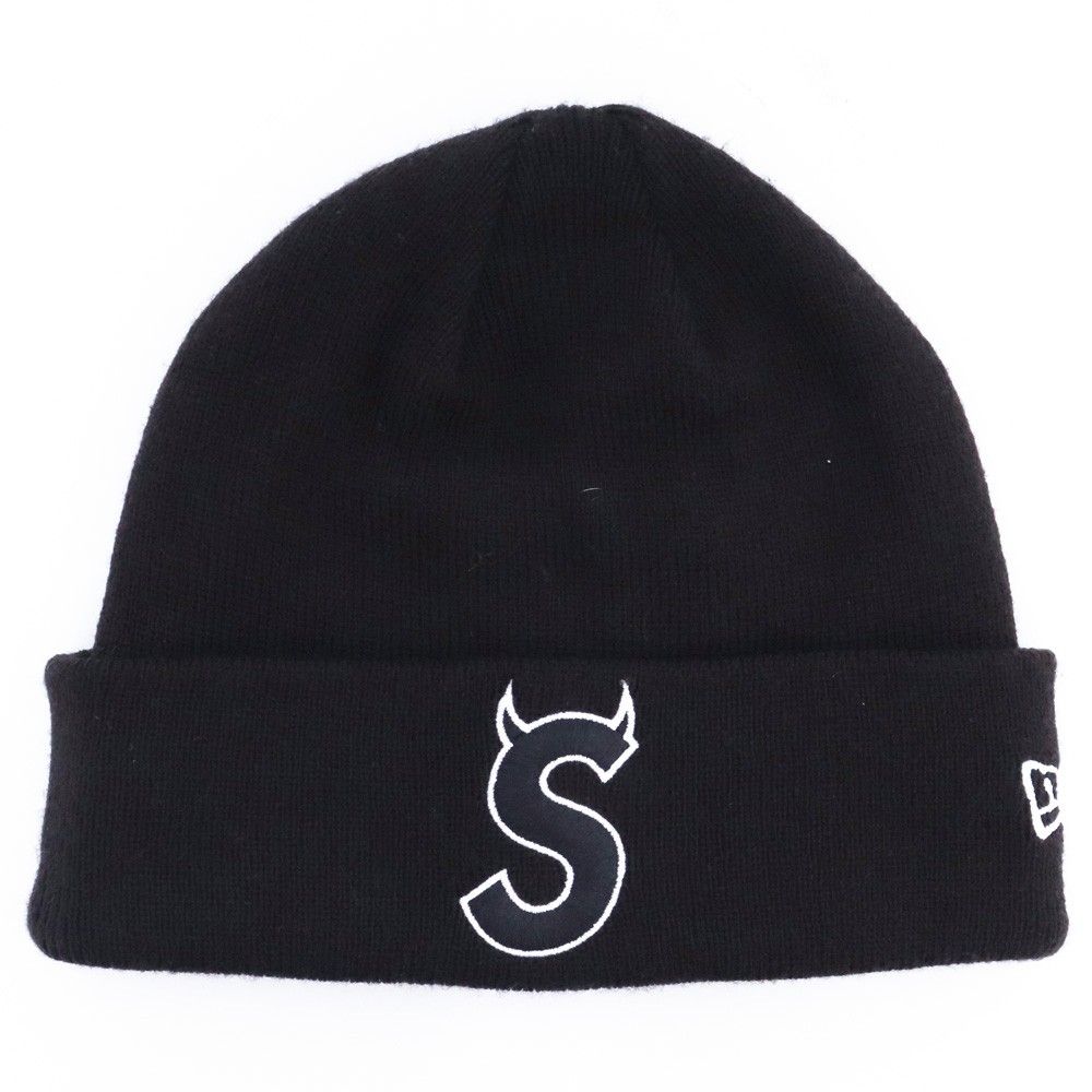 シュプリーム ニューエラ S ロゴ ビーニー ブラック - FW23 - JP