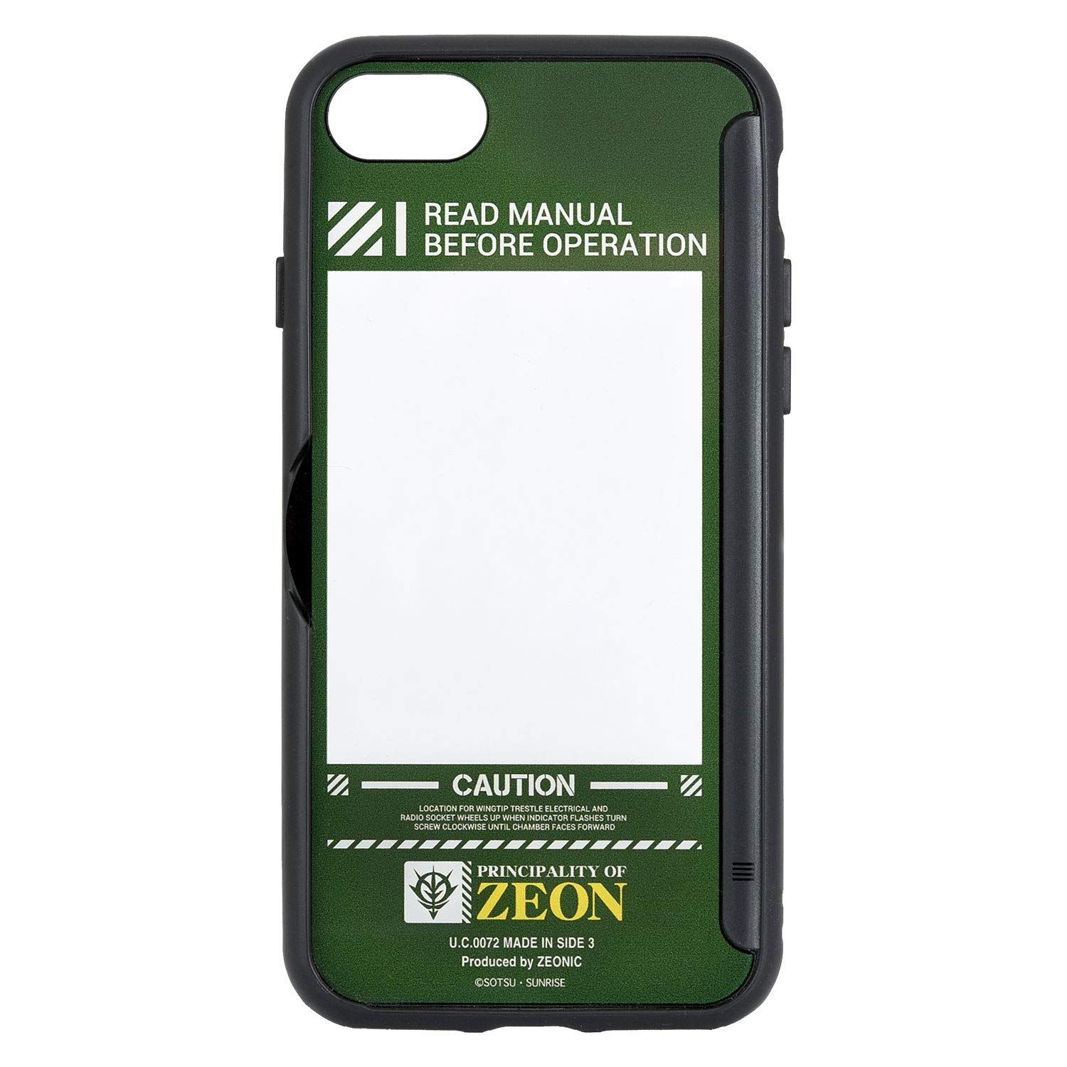 【特価商品】グルマンディーズ バンダイ 機動戦士ガンダム SHOWCASE+ iPhoneSE(第2世代)/8/7(4.7インチ)対応ケース ジオン GD-117B グリーン