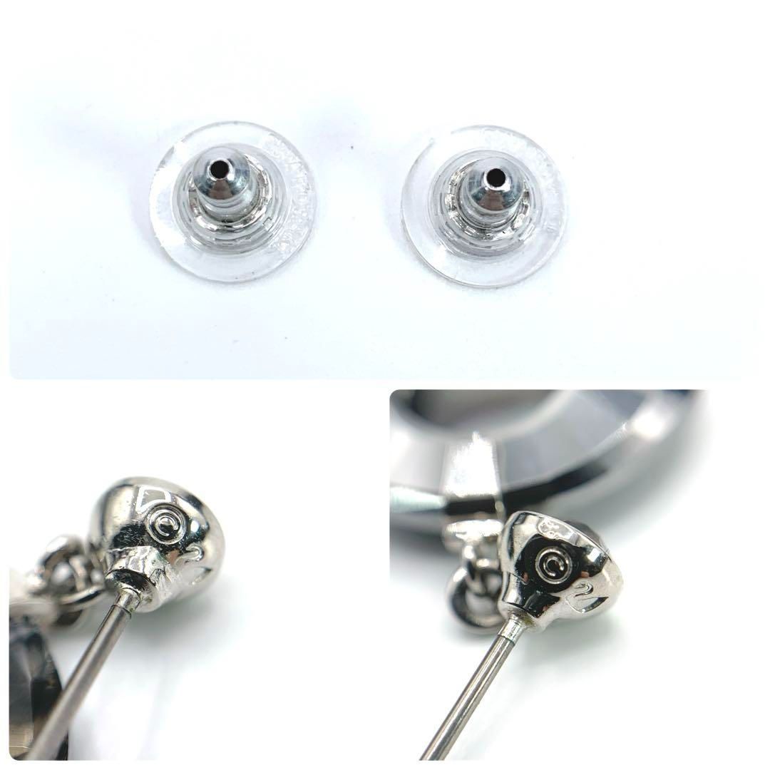 SWAROVSKI スワロフスキー クリスタル ピアス ブラック サークル FORTGASGNV_COM_BR
