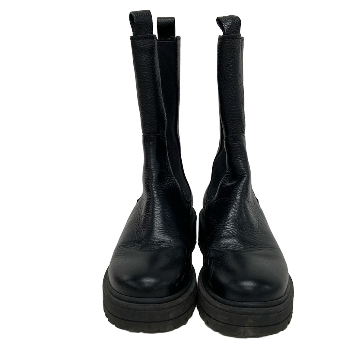 CarmenSalas カルメンサラス ショートブーツ 37 レディース - 黒 サイドゴア レザー KIN-KAAI_COM