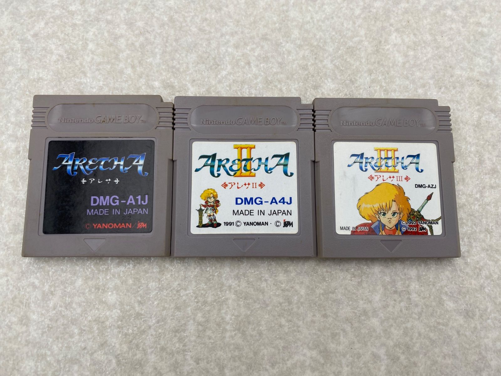 【ゲームボーイ】アレサ 1,2,3セット アレサ1.2.3セット GB ゲームボーイ ソフトのみ OP～ED ゲーム