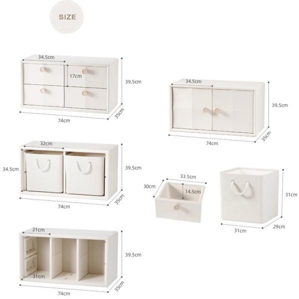 おもちゃ箱 積み重ね収納 収納棚 おもちゃ収納 扉付き おもちゃ箱 幅74cm 前開き カラーボックス ラック サイドボード ユニットシェルフ キャビネット B Cタイプ