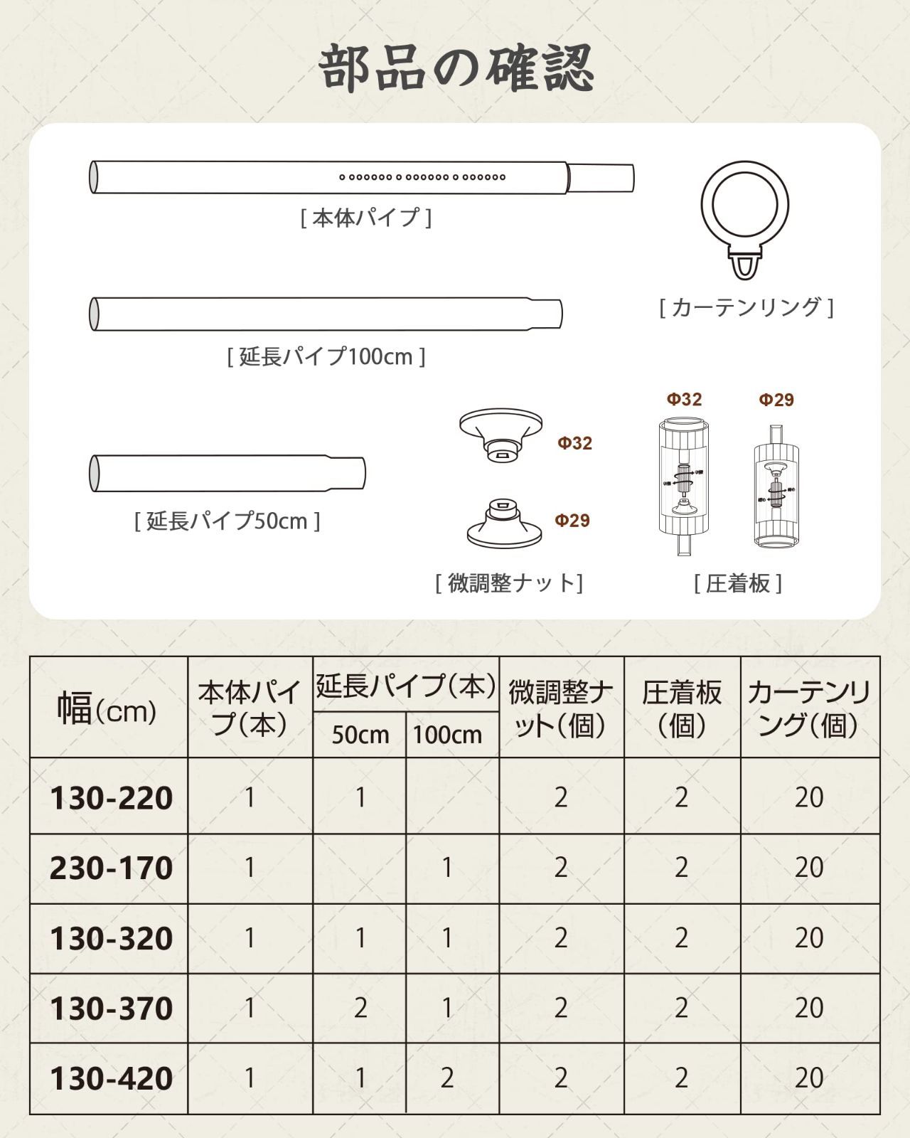 【激安！】物干し竿 ドリル不要 洗濯物干し ものほし竿 布団干し 強負荷 室内 屋外 伸縮棒 調節簡単 つっぱり棒 耐荷重30~10kg 強力 直径32mm 突っ張り棒 （230-270cm）