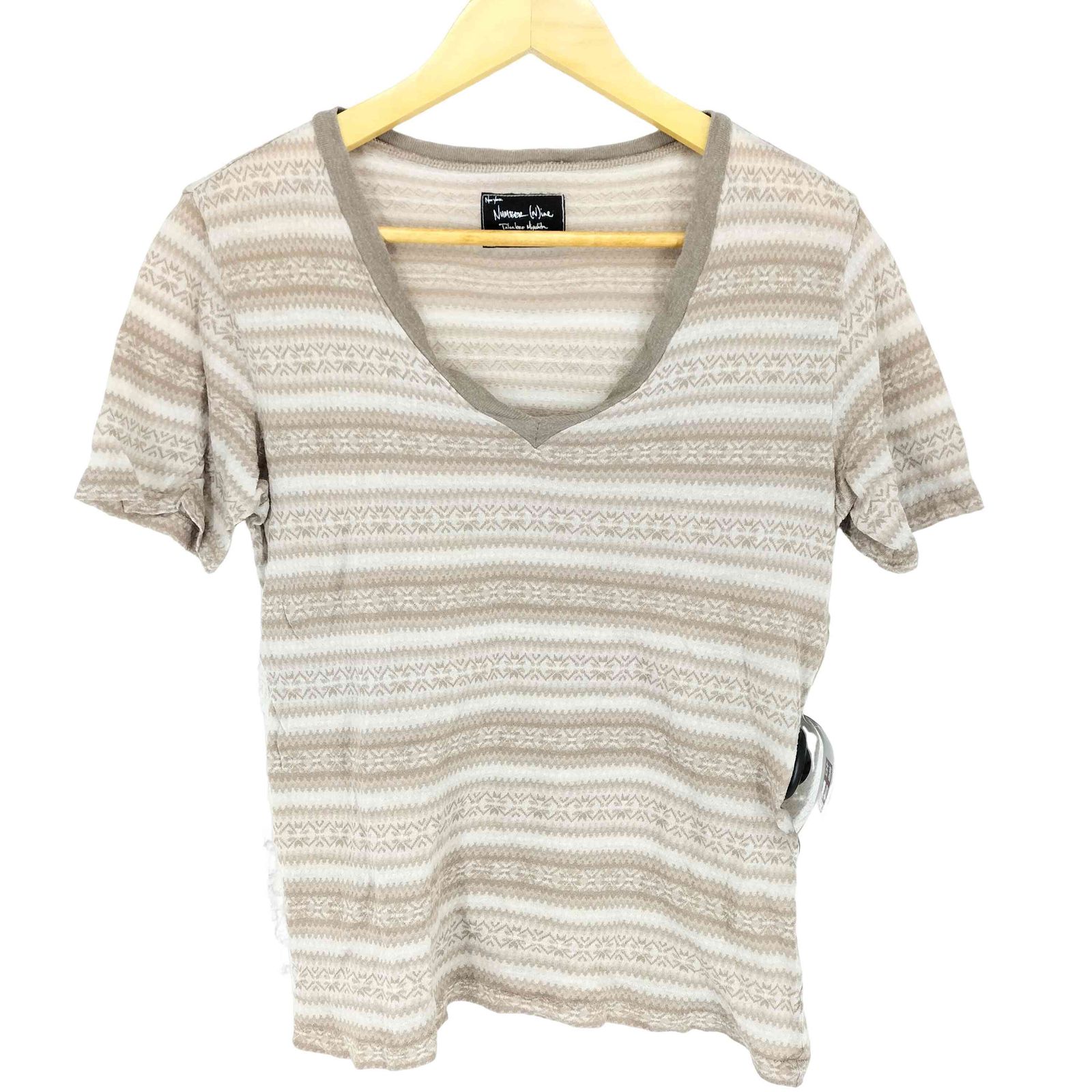 N NUMBER  08SS BIRDS期 総柄VネックTシャツ メンズ  2