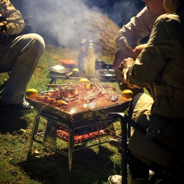 バーベキューコンロ 焚き火台 大型 バーベキューグリル BBQ