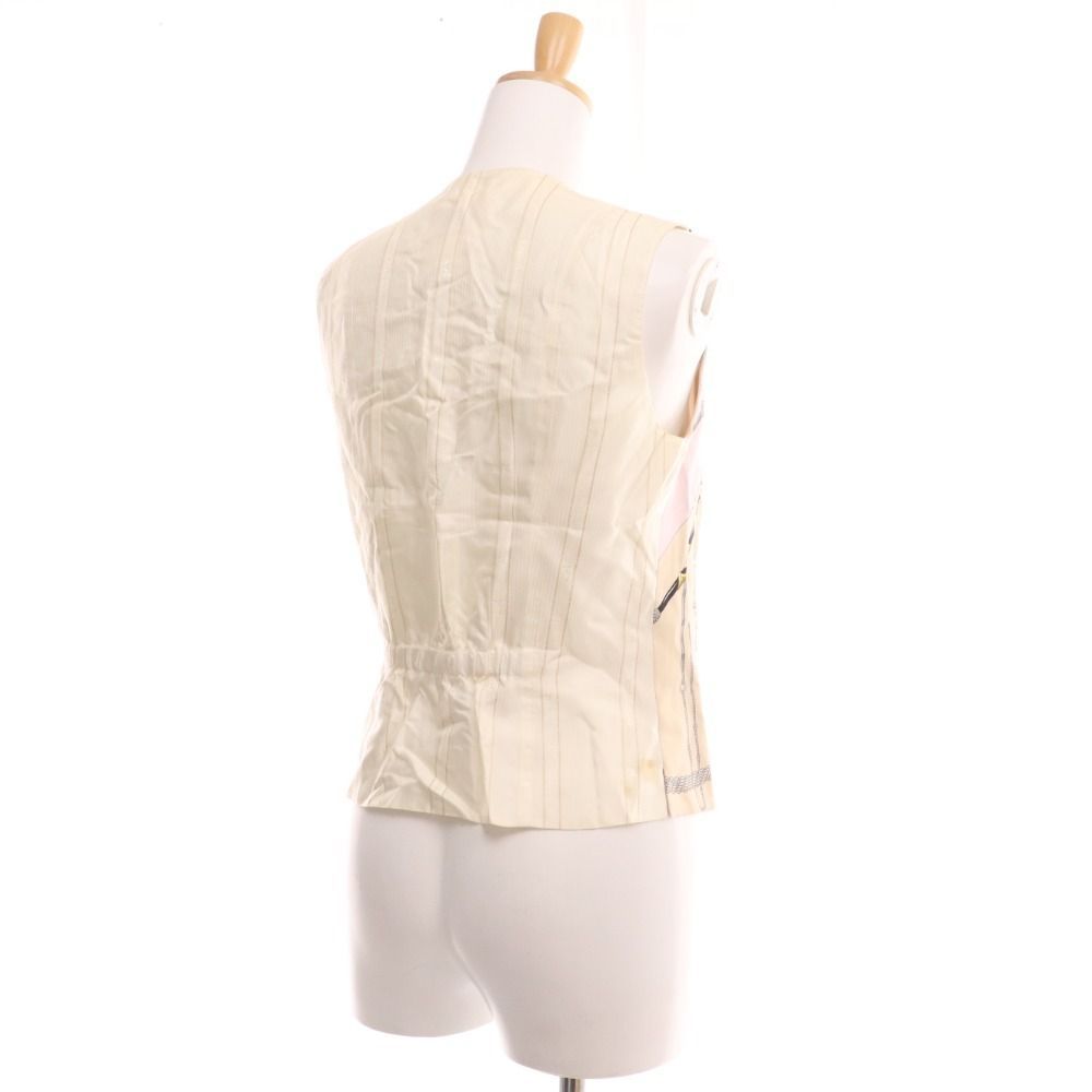 □ エルメス ベスト ジレ トップス 総柄 シルク レディース 38