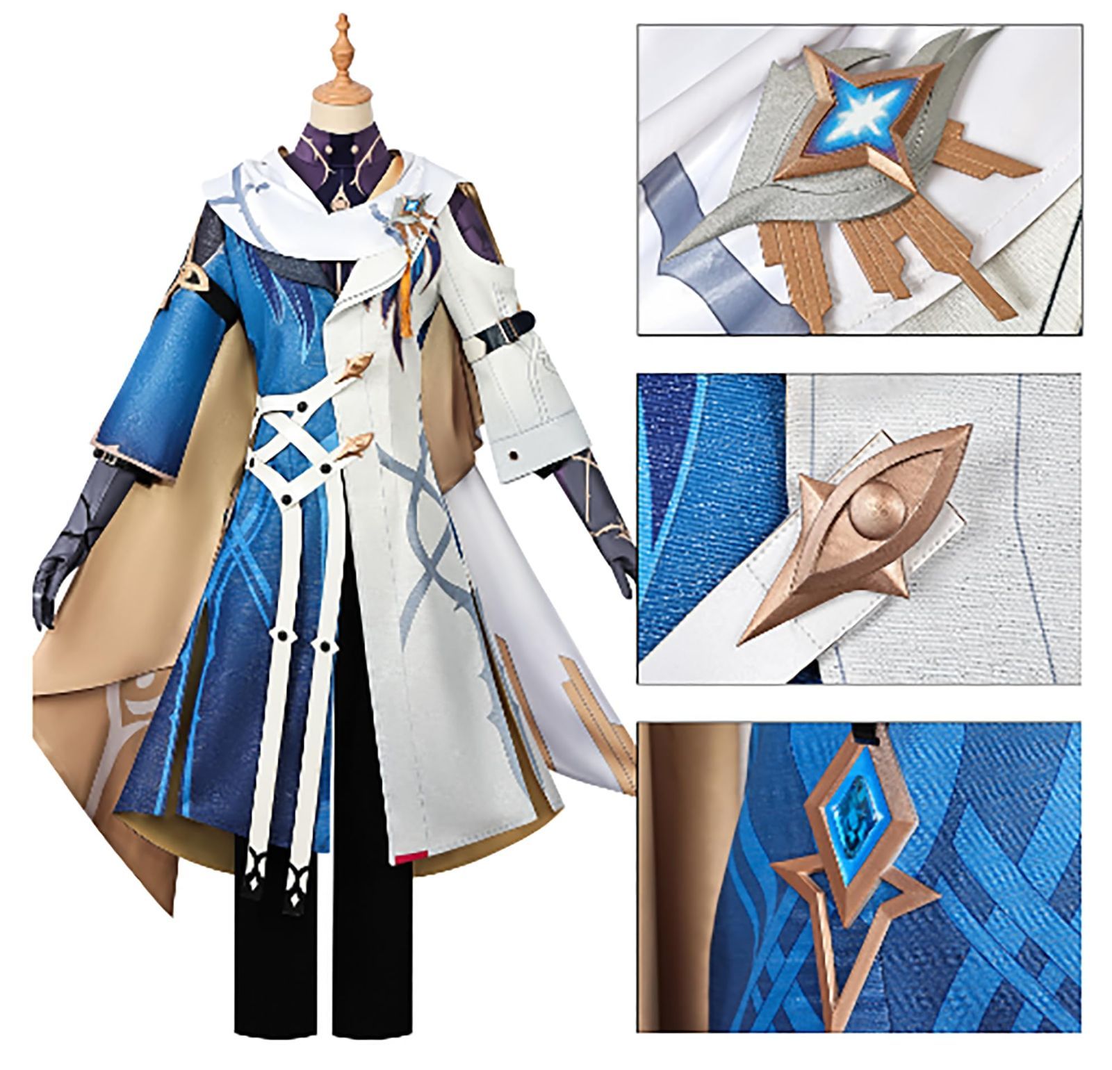 五次元 高品質 崩壊スターレイル サンデー コスプレ衣装 光輪道具 アクセサリー付き ウィッグ 付き コスチューム Cosplay 文化 BJ0919ML04