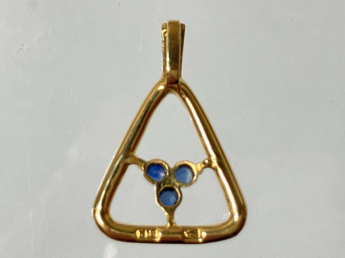 K18ゴールド 総重量約1.4g 青石 ペンダントトップ