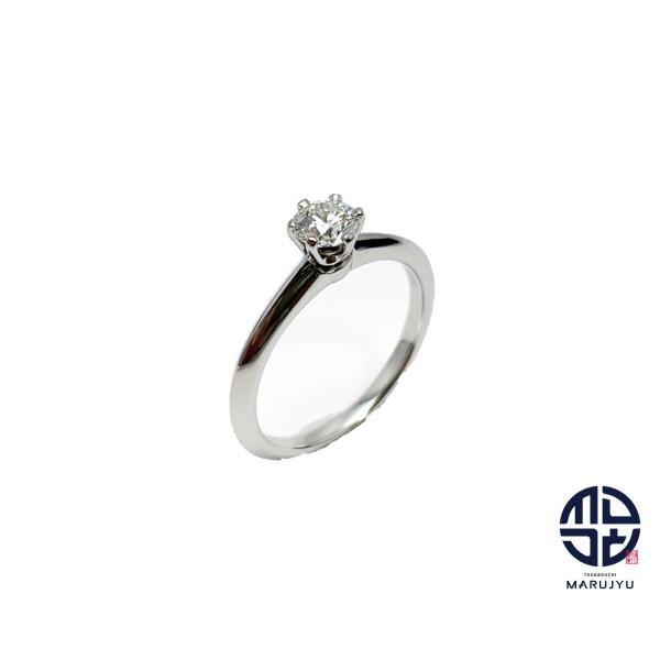 TIFFANY ティファニー PT950 プラチナ ソリティア ダイヤモンド 0.34ct 