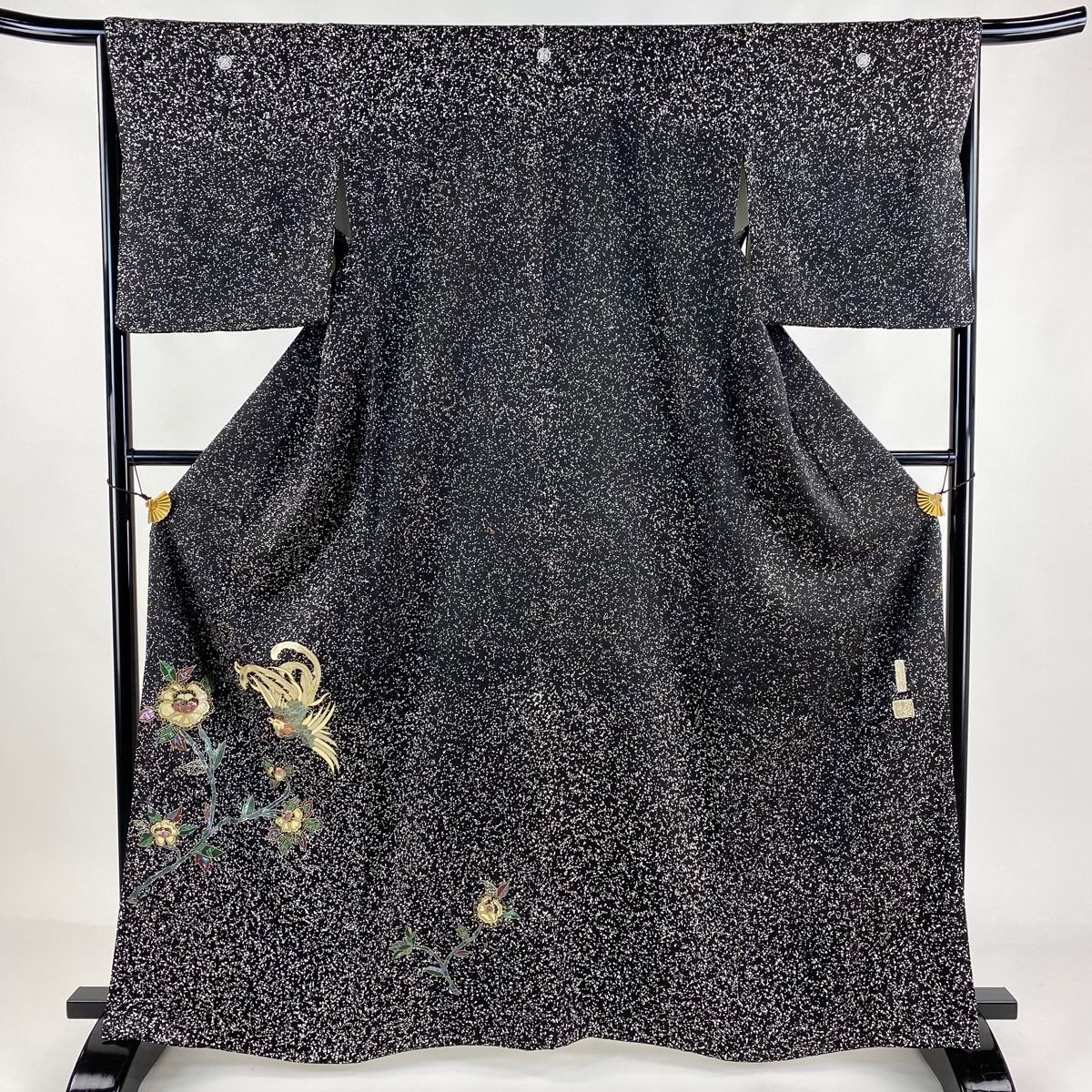 専用 身丈163cm 黒 くるくる蜻蛉 トールサイズ No.tcm 着物・浴衣