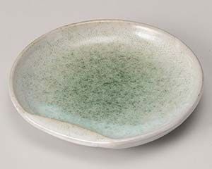 和食器 ロ224-188 新緑5.0半月皿