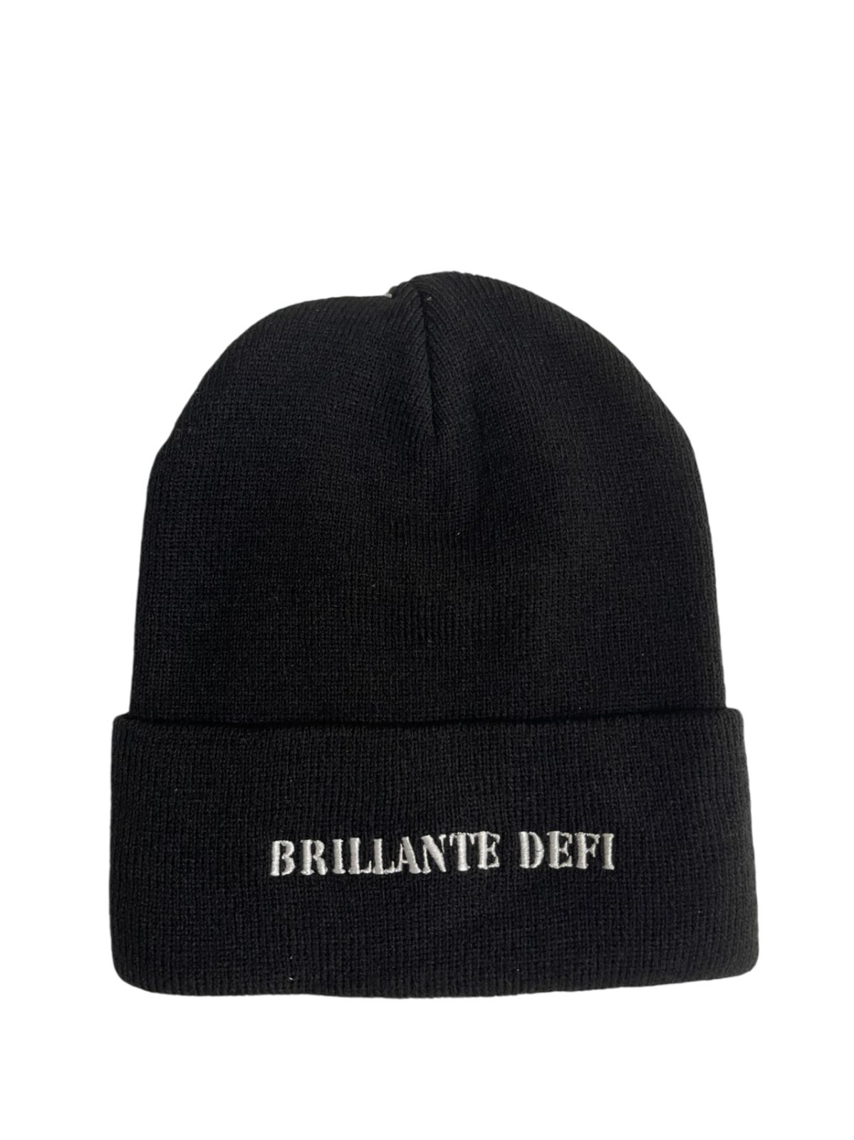 BRILLANTE DEFI ロゴニット帽子　ブラック