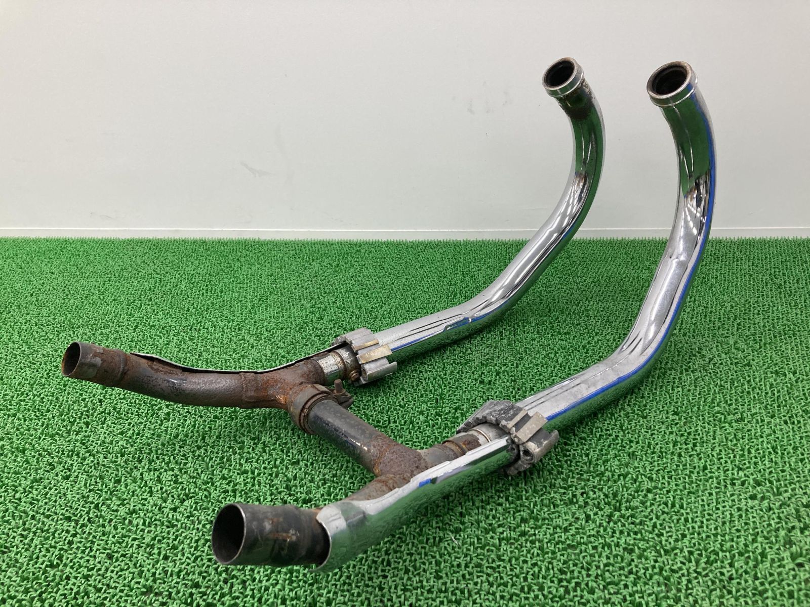 V-MAX エキパイマフラー 1FK ヤマハ 純正 中古 バイク 部品 機能的問題なし 品薄 希少品 車検 Genuine