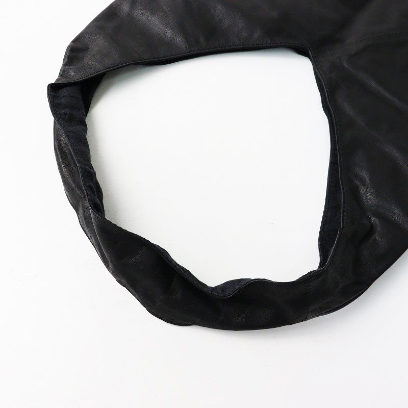 evam eva レザーショルダーバッグ ブラック evam eva エヴァムエヴァ 2way カウレザー ショルダー バッグ