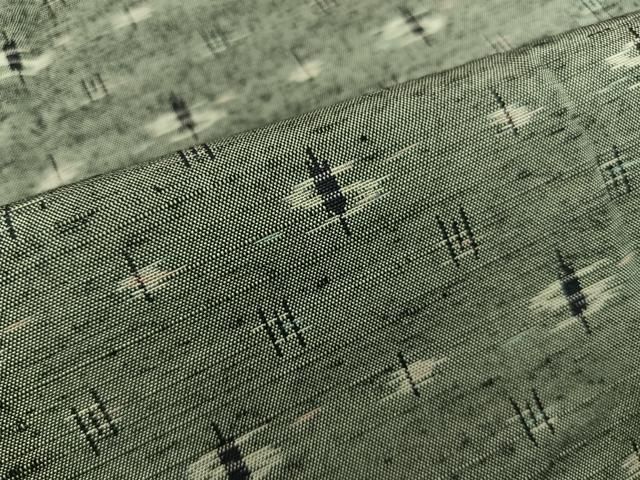 平和屋着物□上質な紬 幾何学文様 正絹 逸品 BAAU7245mz