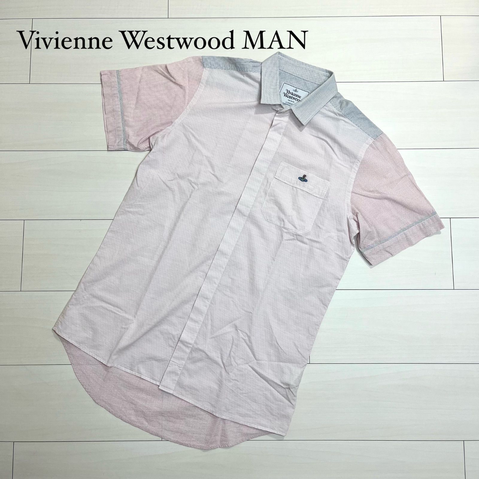 Vivienne Westwood MAN 半袖シャツ 受注品 比翼 ヴィヴィアンウエストウッド