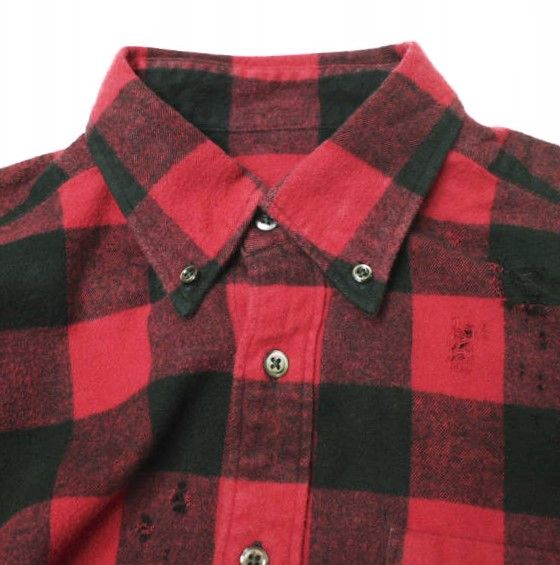 新品SOPHパッチワークネルシャツSボタンダウンUEFCRB迷彩 24AW グラフィックTシャツ レイヤード オーバーサイズ チェック