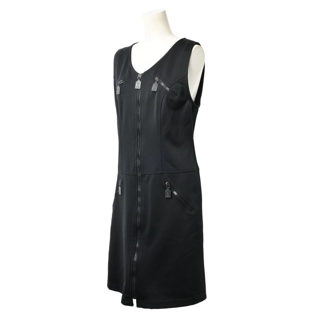 FENDI ヴィンテージ バックロゴ ジップ ノーズリーブ ワンピース  