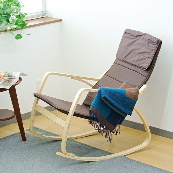 パーソナルチェア 約幅58.5cm ブラウン 木製フレーム 背もたれ 座面