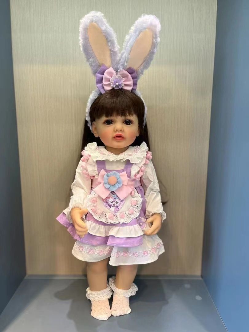 人形 赤ちゃん 人形 Reborn Doll 55cm 赤ちゃんリボーンドールデビュー フルシリコンドール ビニールリアル シリコンリボーンベビードールベビードール 赤ちゃん人形女の子プリンセス服手作りのクリスマスの誕生日プレゼント 最高な贈り物でしょう r5