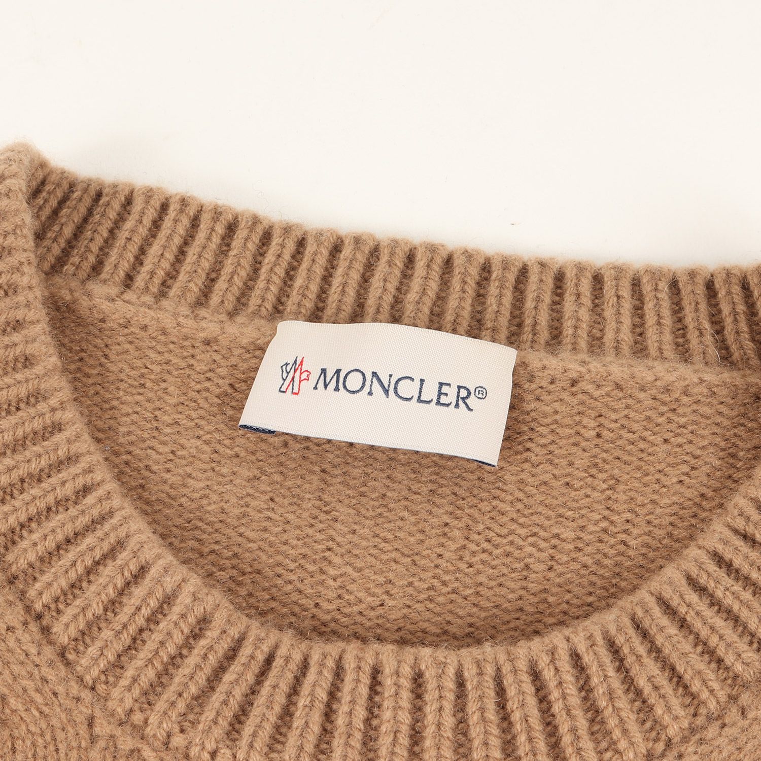 MONCLER モンクレール クルーネック ニット サイズ:M  ブラウン/ベージュ ウール メンズ 　240001093911 MONCLER モンクレール ニット サイズ:L グラフィック アイコン