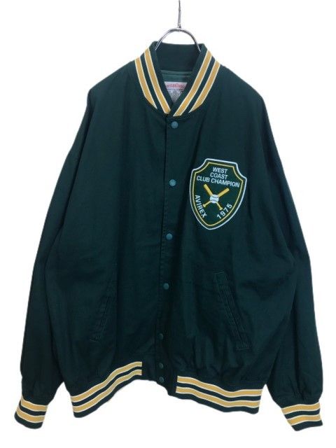 【中古】AVIREX アヴィレックス LIGHT STADIUM JACKET　ライト スタジアム ジャケット　綿ジャケット 783-3152009 グリーン XL 44823069