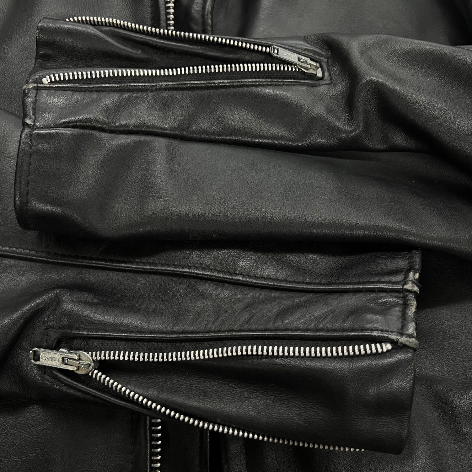 Schott ショット 641Q シングルライダース キルティング 黒 42 Schott