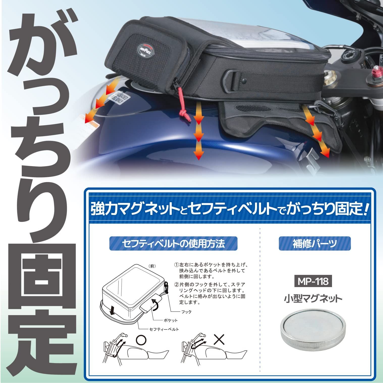 容量5.1 スラントタンクバッグM
