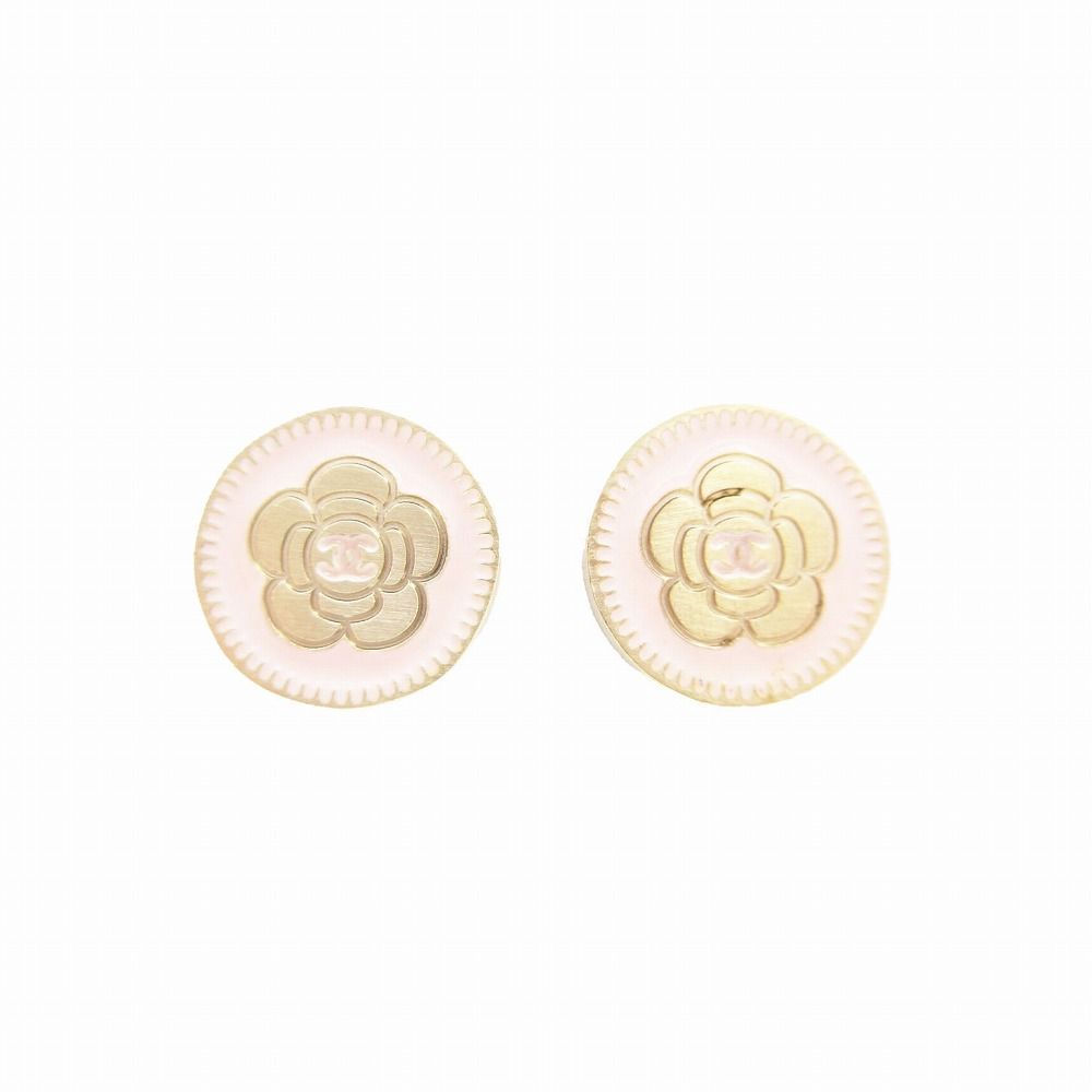 CHANEL シャネル 06P ココマーク カメリア ピアス 両耳 ピンク