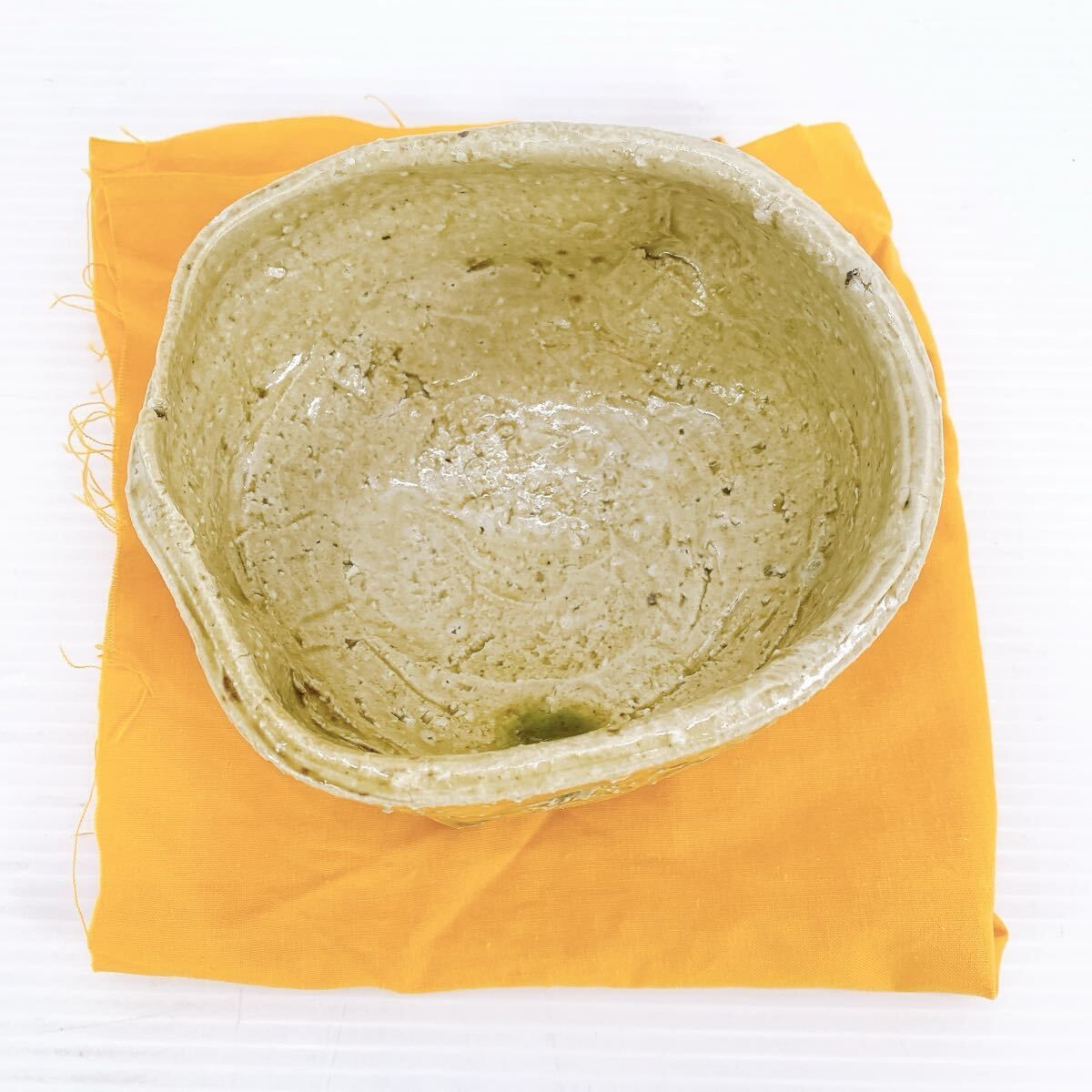 最上位作 鯉江 良二 オリベ 茶碗 織部 共箱 本物保証 茶道具 抹茶碗 茶器