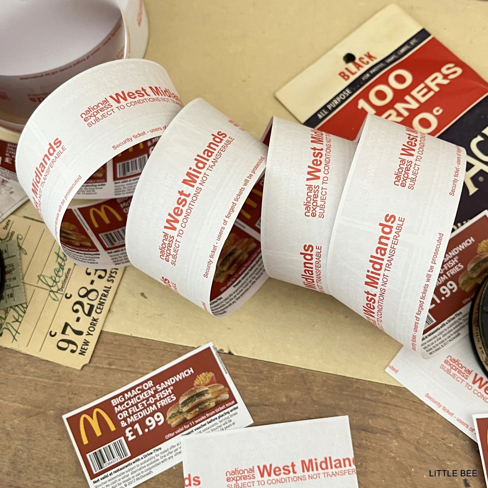 イギリス マクドナルド ロールチケット 117・R-1788 イギリス マクドナルドクーポン 1巻き 20枚 バス