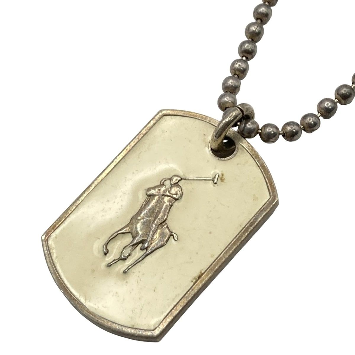 RalphLauren(ラルフローレン) ネックレス - シルバー×アイボリー