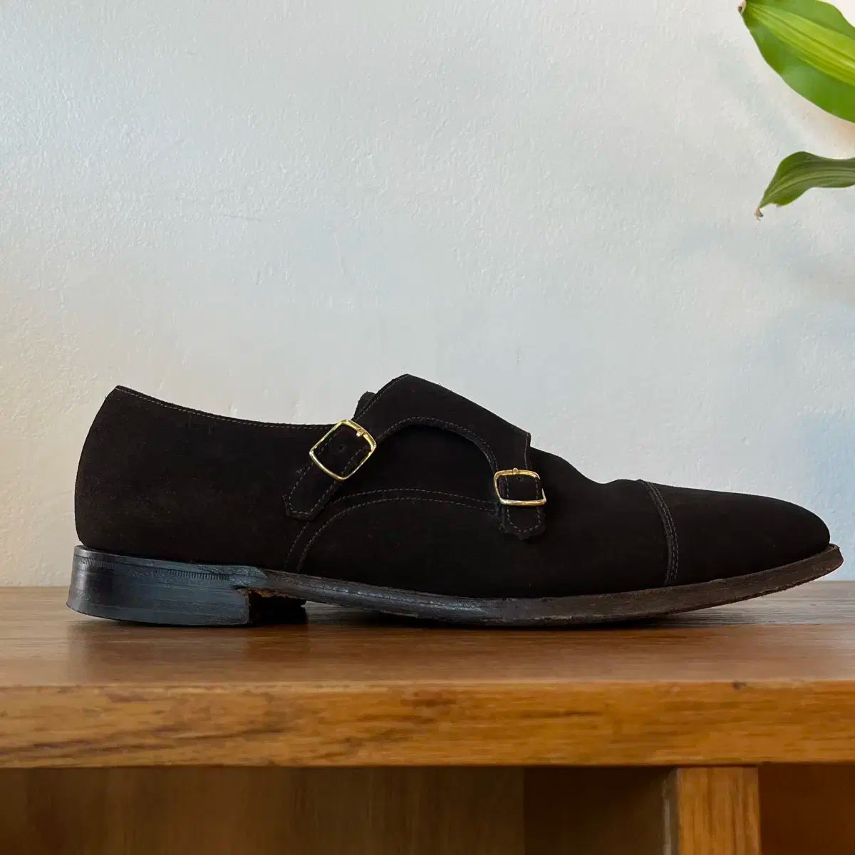 Laoke(ローク) 1880 スエード ダブル モンク ストラップ ダブルモンク