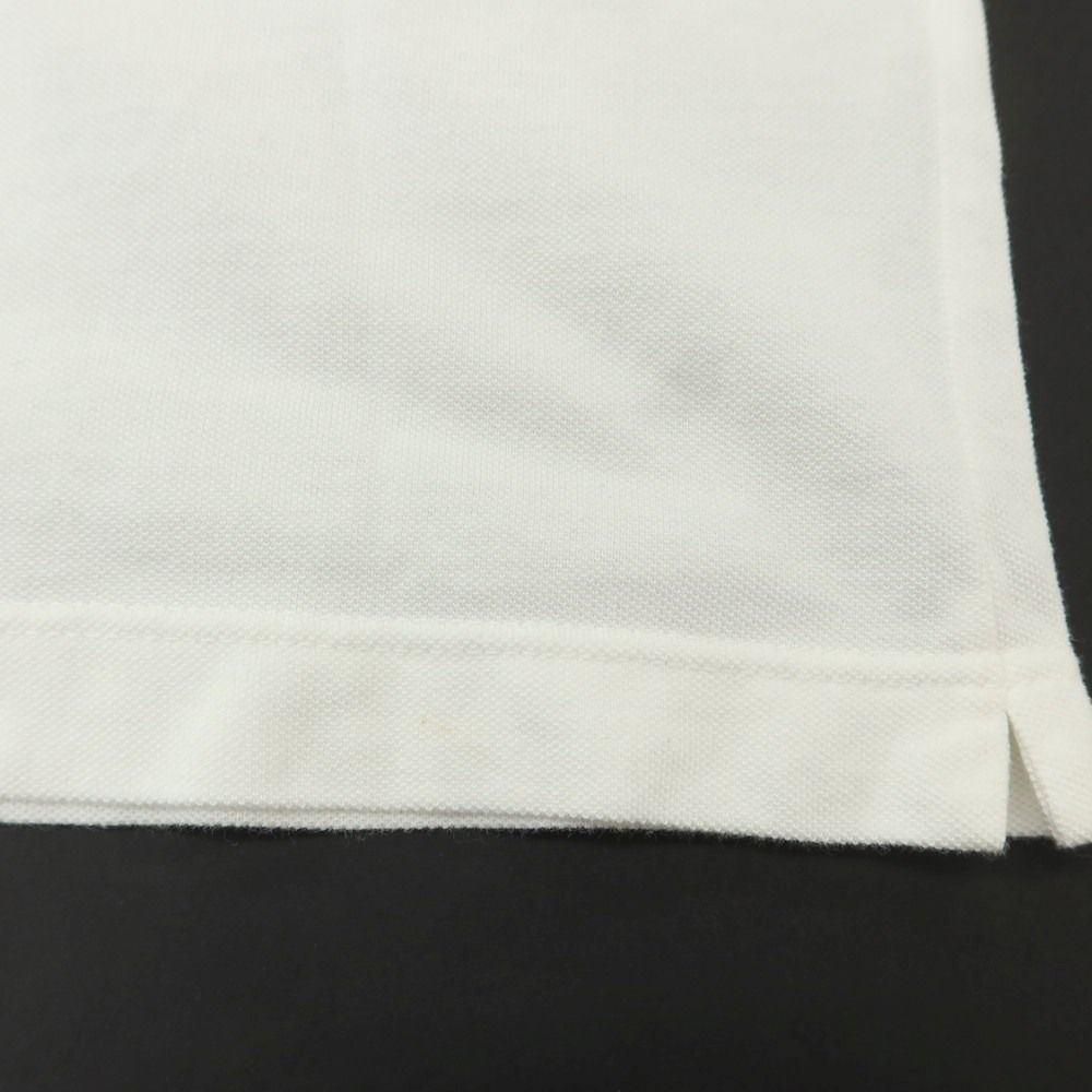 【新品同様】Drumohr ドルモア 半袖 鹿の子 ポロシャツ M ホワイト ドルモア/DRUMOHR 半袖 鹿子 カットソー ポロシャツ ホワイト
