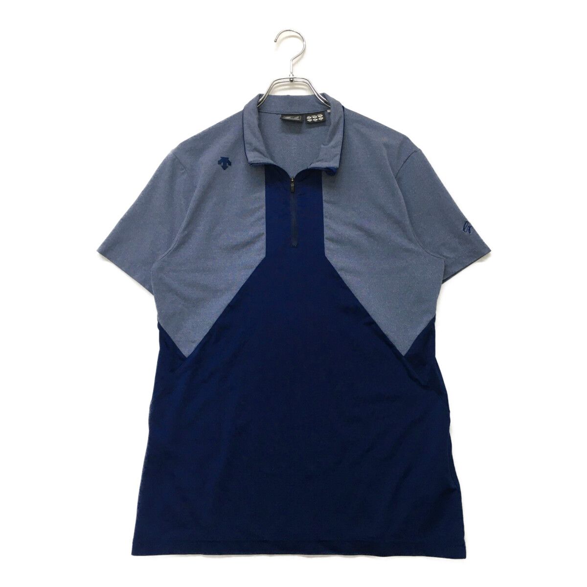 coco 中古 デサントゴルフ DESCENTE GOLF メンズ 半袖シャツ O(LL) 紺 ネイビー ハーフジップ 中古 メンズ デサントゴルフ DESCENTE GOLF 半袖シャツ O(LL) 紺