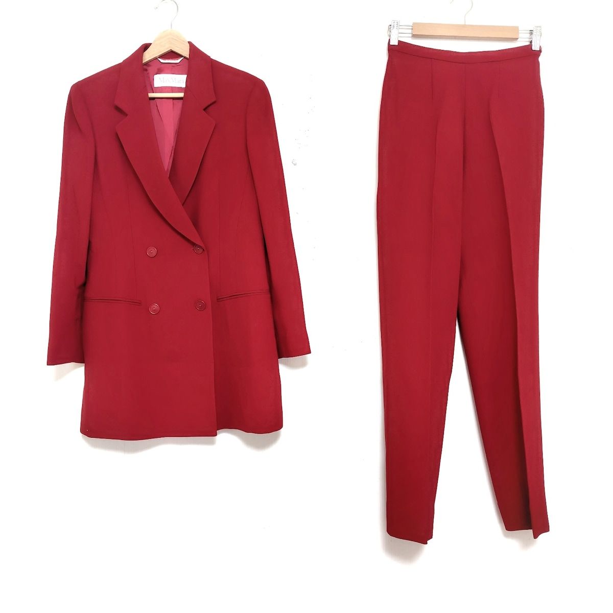 Max Mara マックスマーラ レディースパンツスーツ レディース - レッド ダブル
