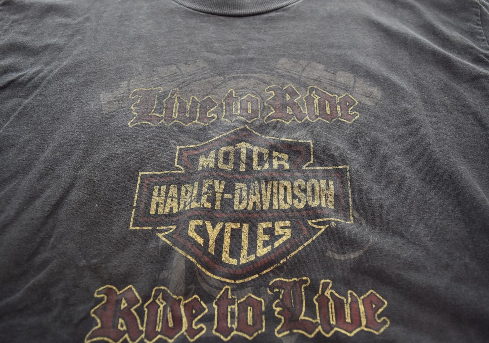 ハーレーダビットソン Harley Davidson 00s 00's RIDE TO LIVE 両面