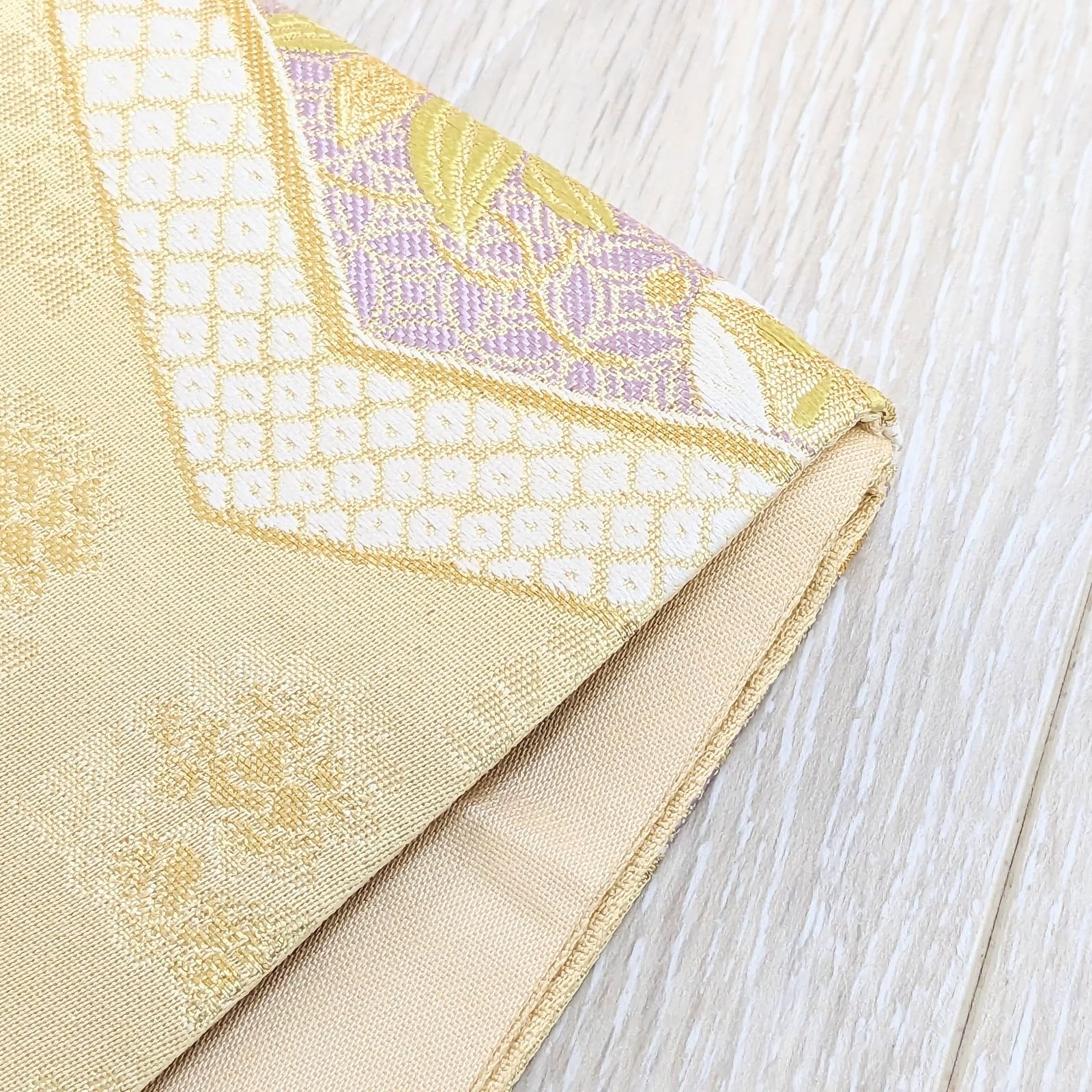 【新品・仕立て上がり】正絹 袋帯 フォーマル ゴールド 古典 b86
