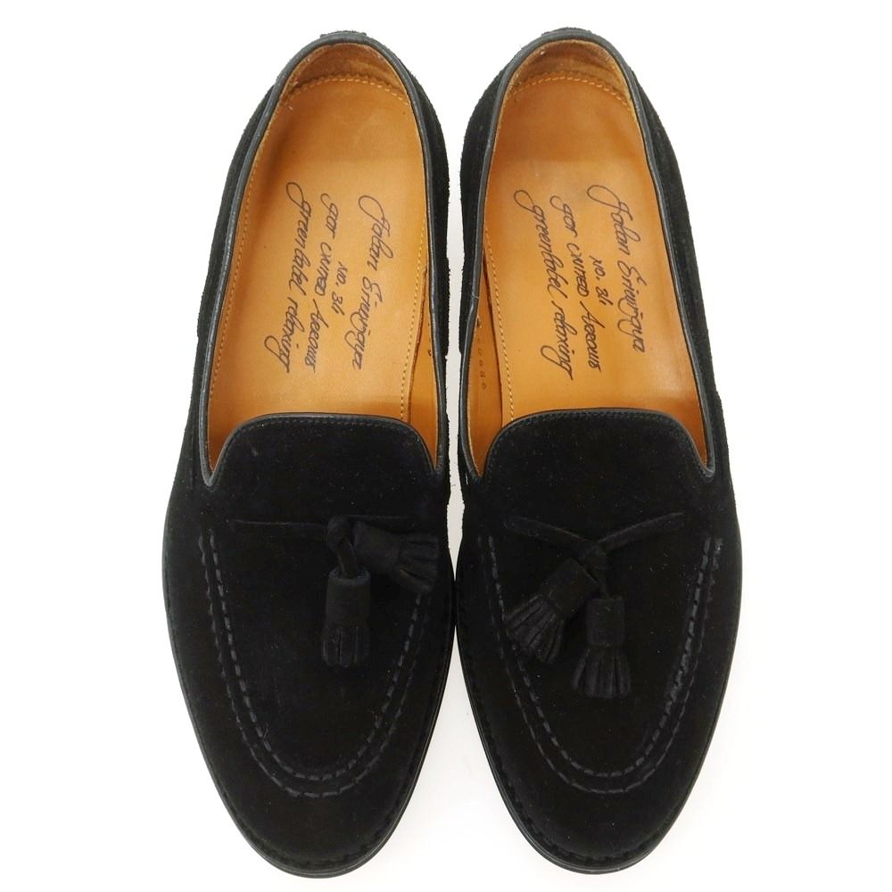 ジャランスリウァヤ JALAN SRIWIJAYA gleen label relaxing別注 スエード タッセル ローファー ブラック サイズ39 メンズ WWW_NOITHATQUANGTHANH_NET