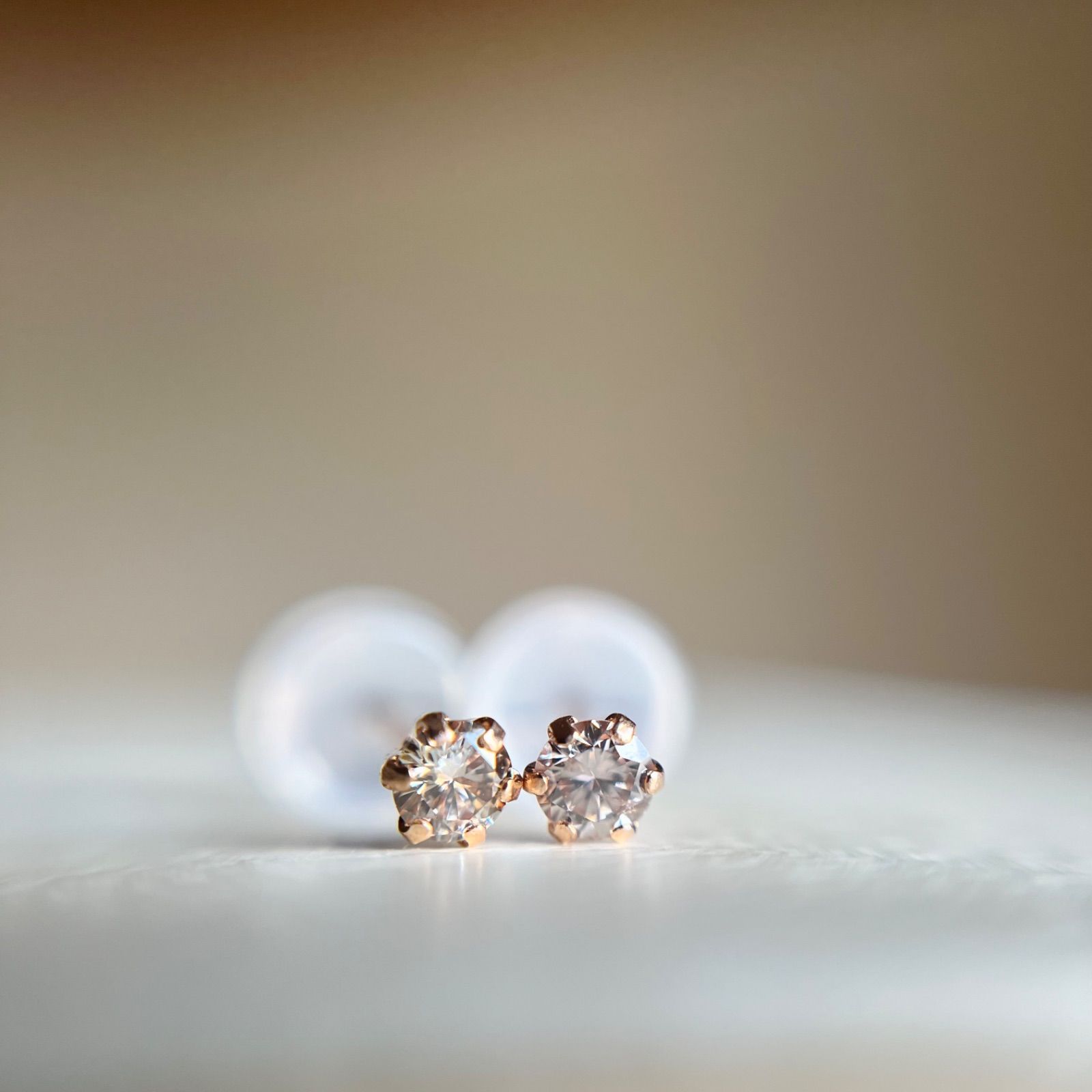 K18PG 希少☆天然ピンクダイヤモンド 0.14ct ピアス 18金ピンク